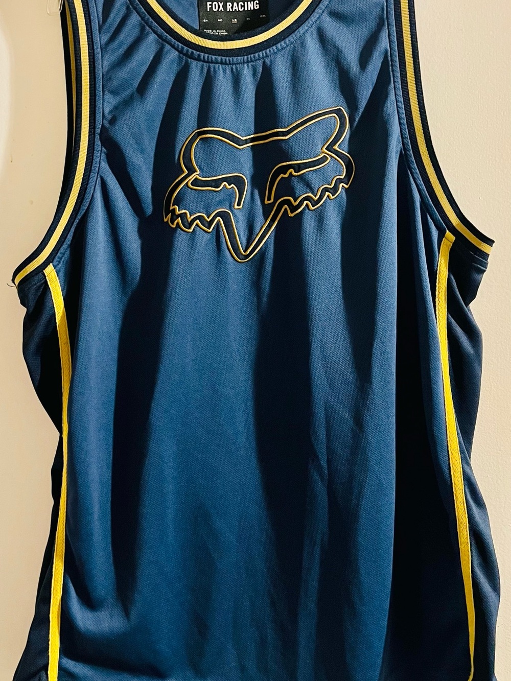 Fox Racing Embroidered Blue and Yellow Jersey L